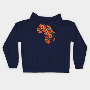 African Patterns | Black History Month Juneteenth African Continent with Custom Design Kids Hoodie